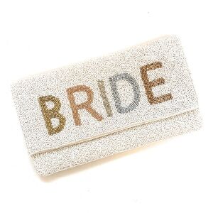 Francesca's Collections Beaded Bride Clutch